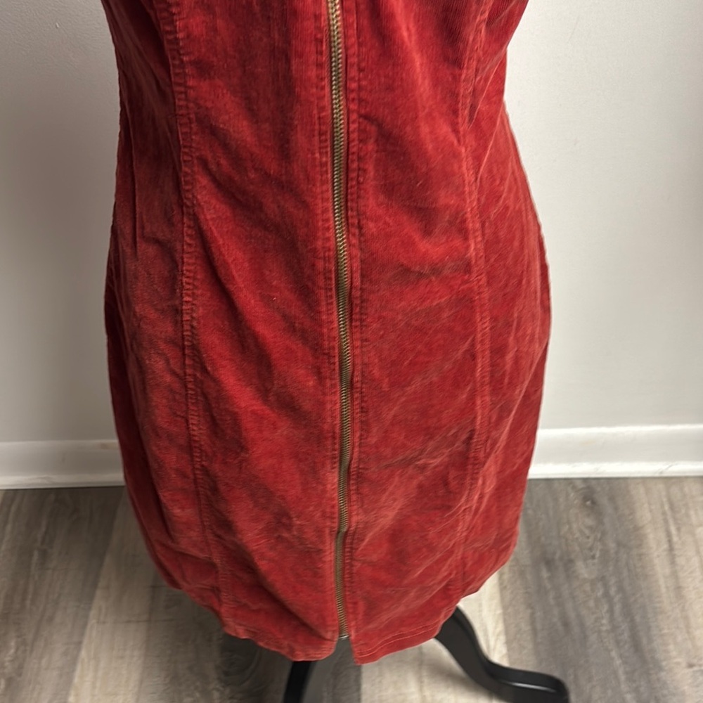 Y2K Burnt Orange Corduroy Dress - Picture 6 of 16
